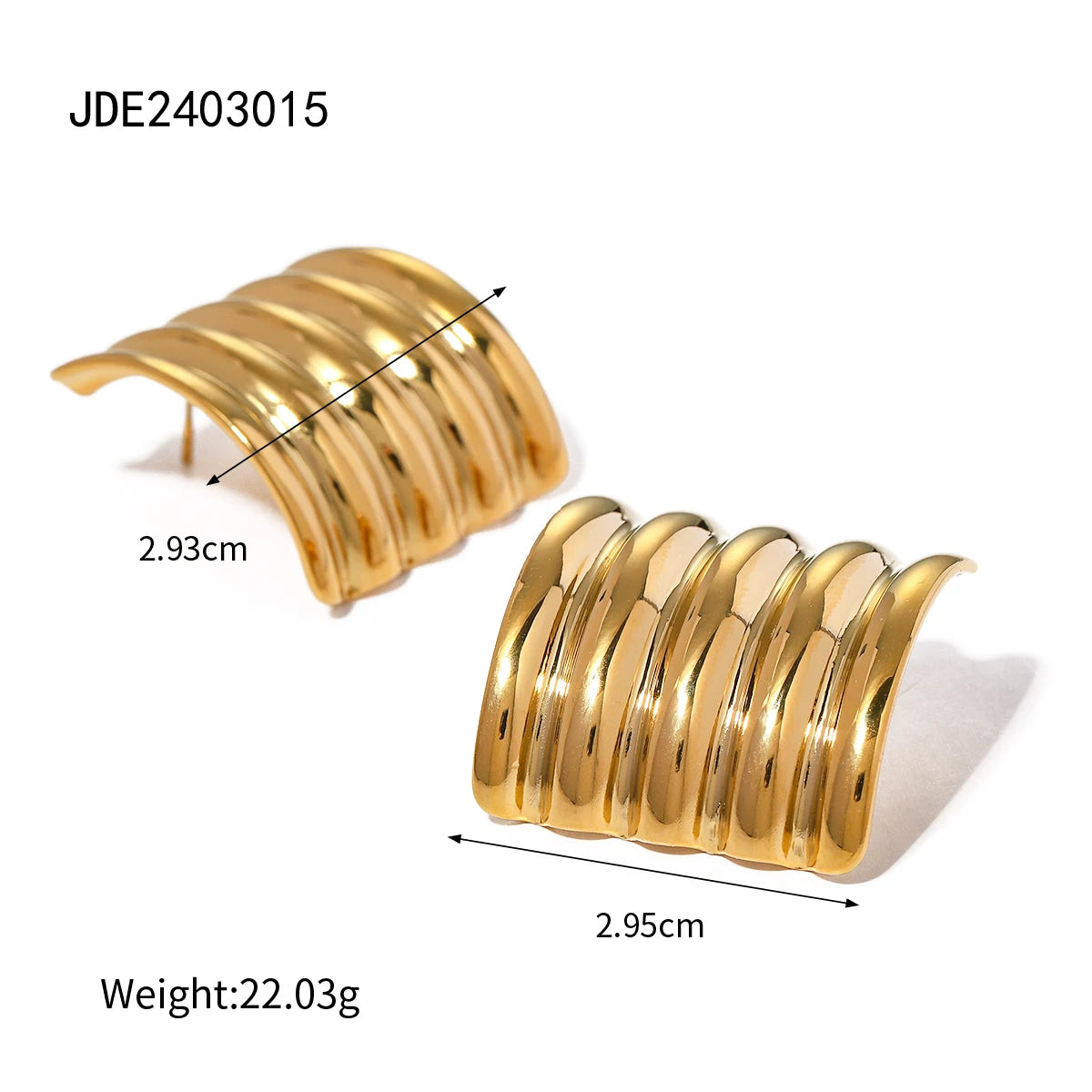 Stripped Rectangular Earrings