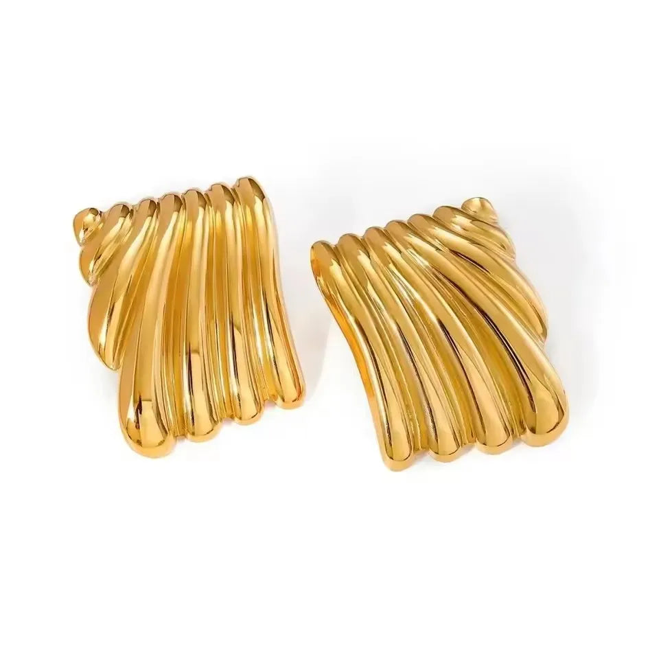 Rectangle Waves Earrings