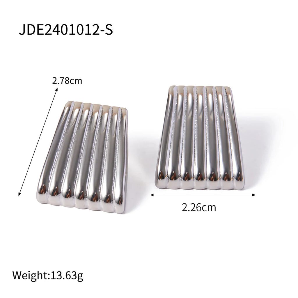 Stripped Rectangular Earrings