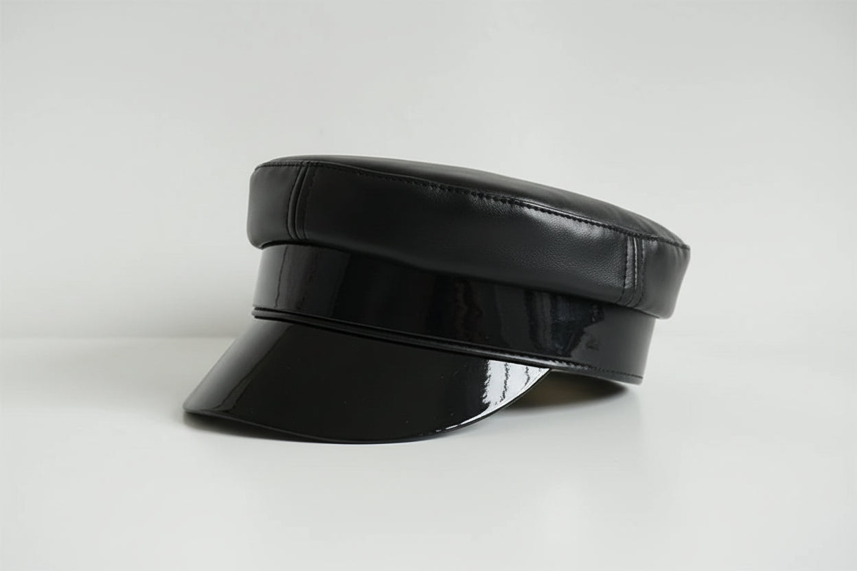 Newsboy Leather Cap Hat