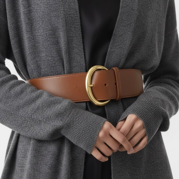 Wide Statement Buckle Belt