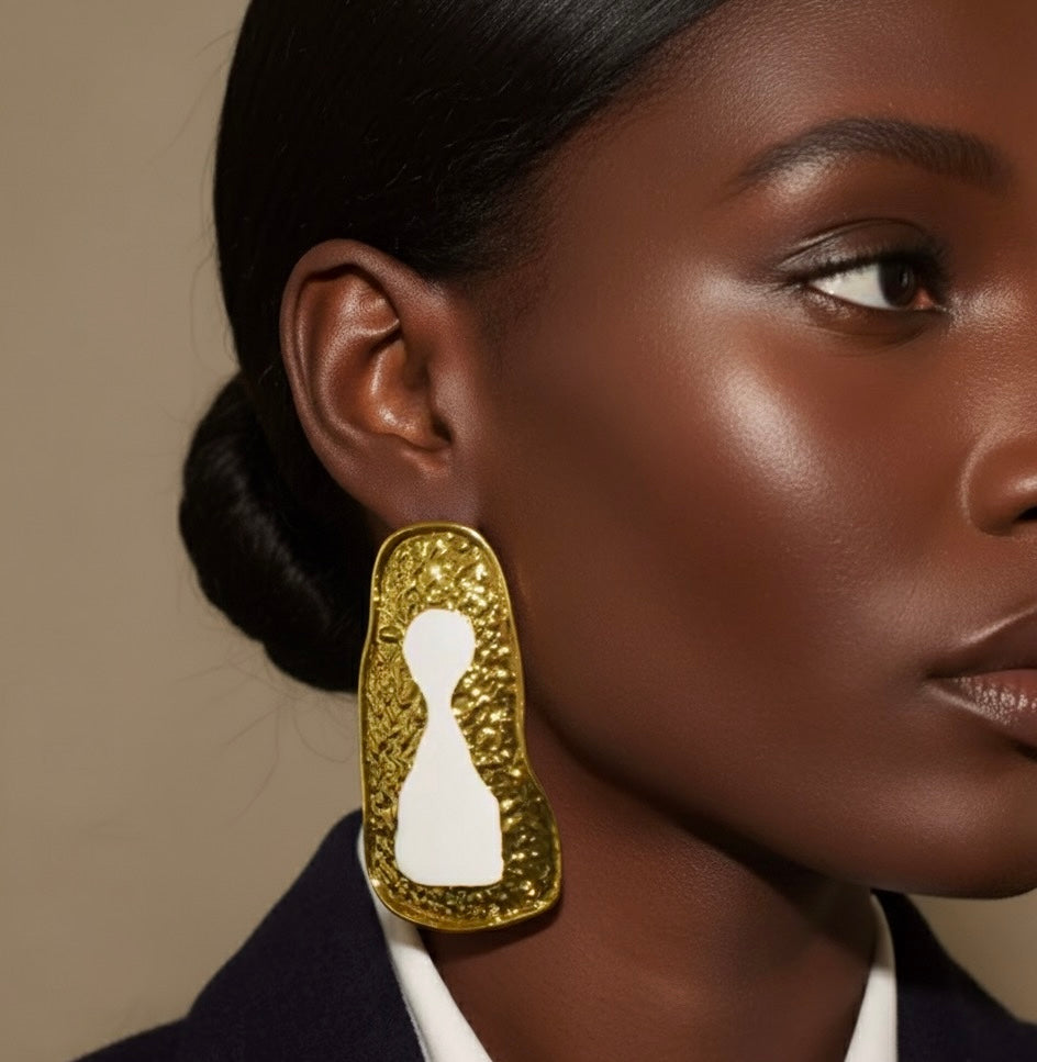 Statement Key Lock Earrings