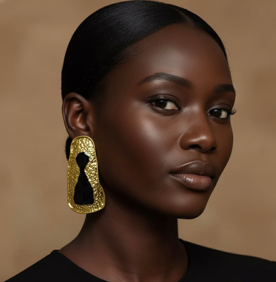 Statement Key Lock Earrings