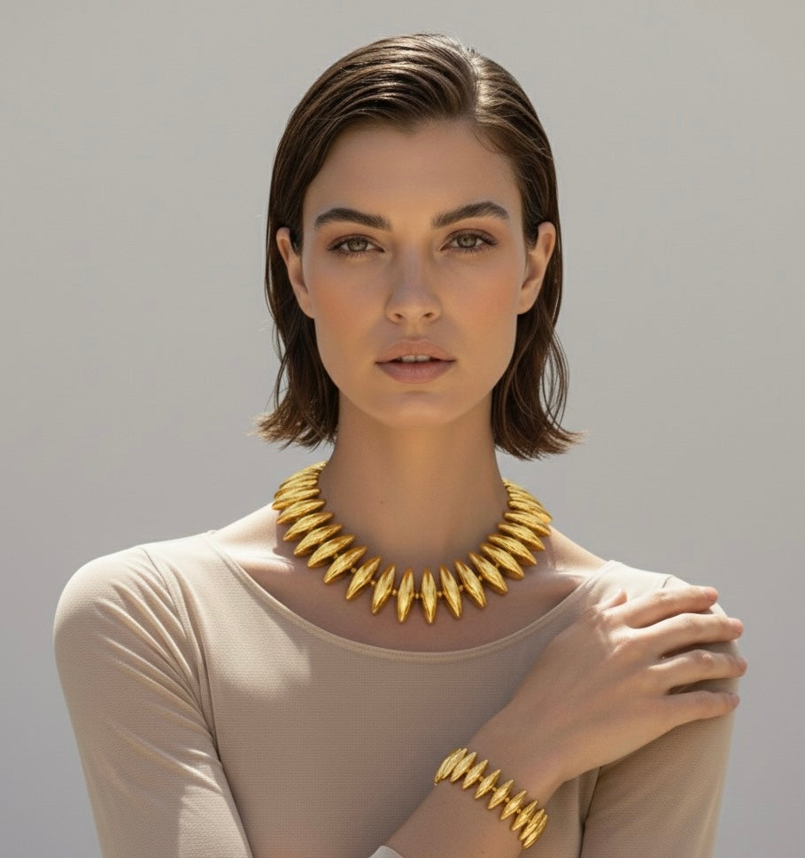 Chunky Stripes Gold Set