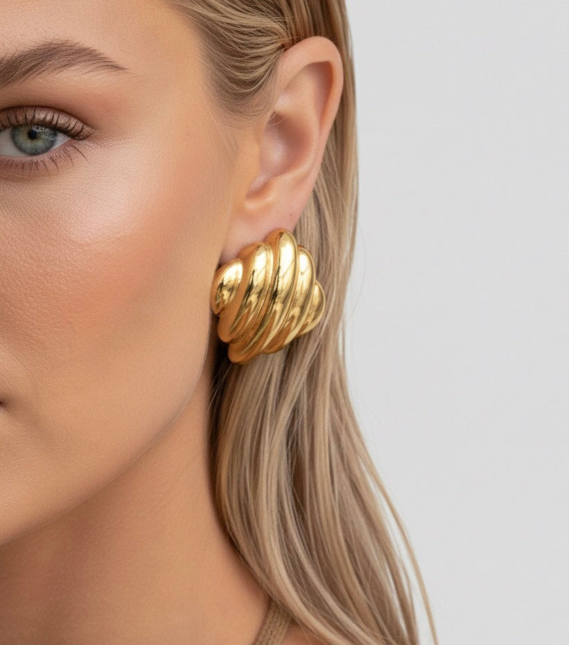 Geometric Striped Earrings