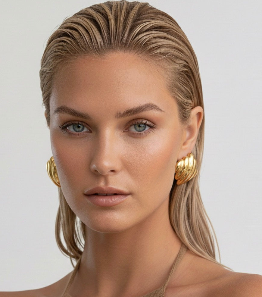 Geometric Striped Earrings