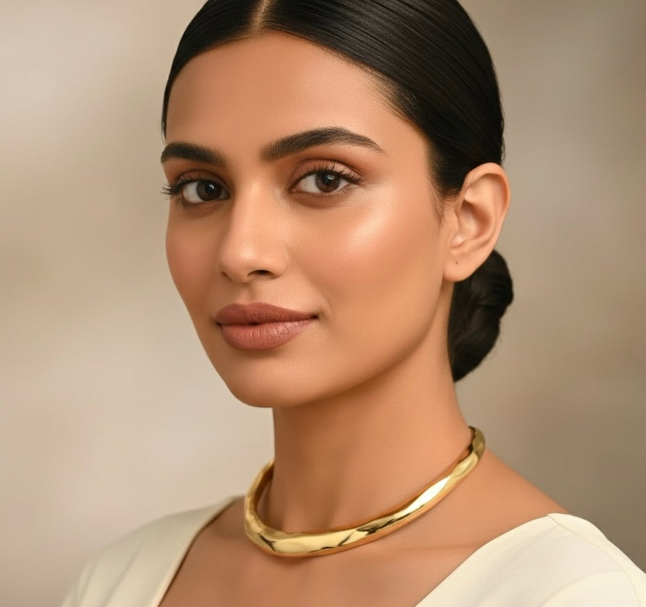 Organic Texture Chocker Necklace