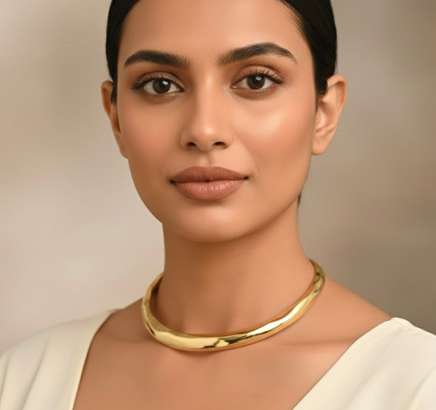 Organic Texture Chocker Necklace