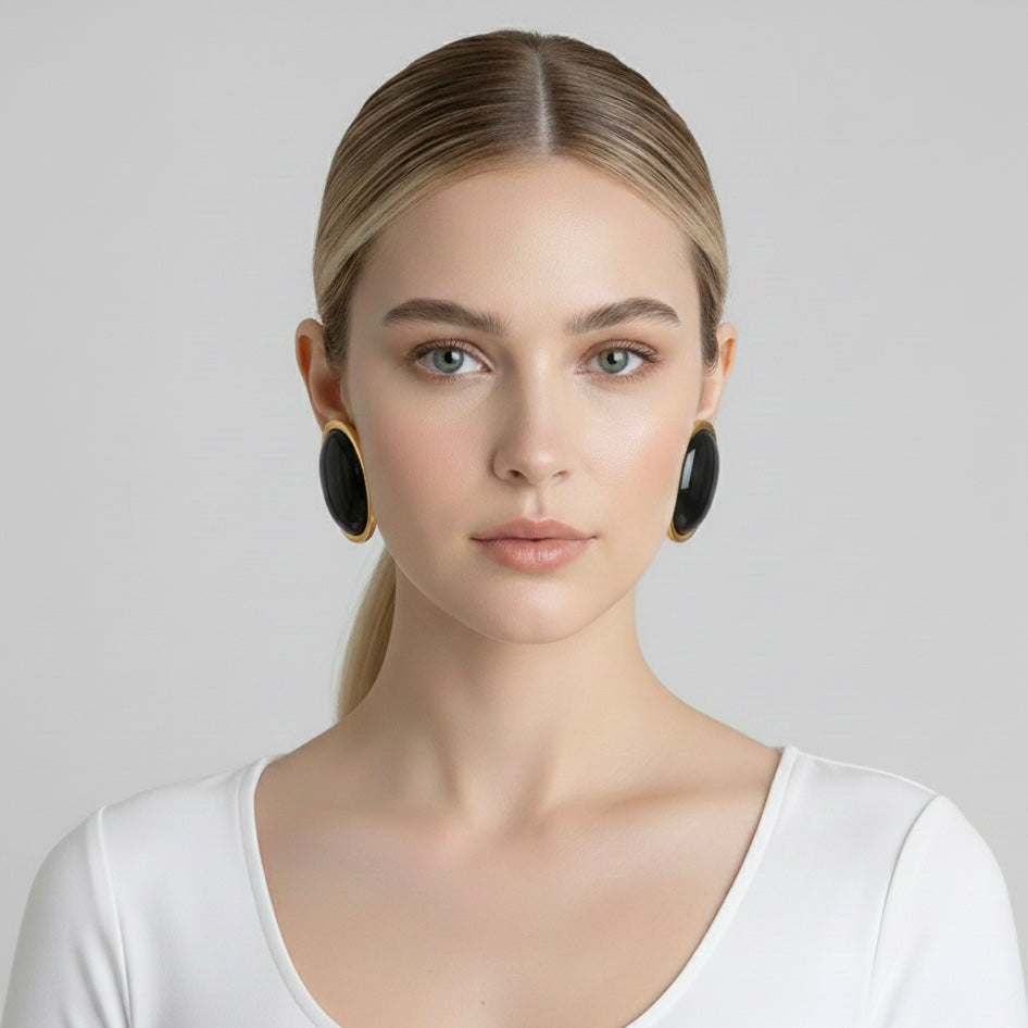 Oval Resin Earrings