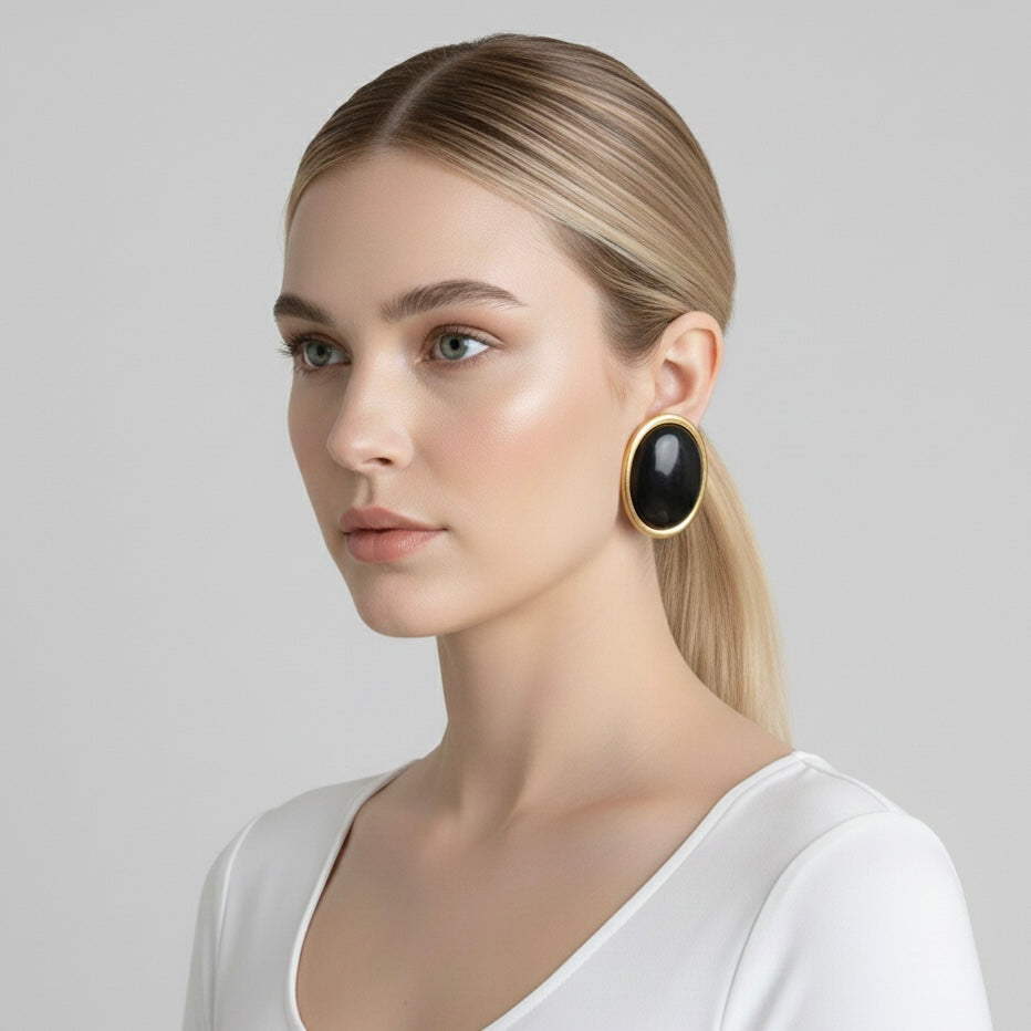 Oval Resin Earrings