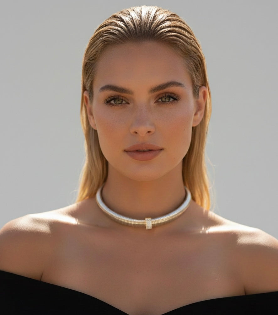 Stretch Zircon Necklace