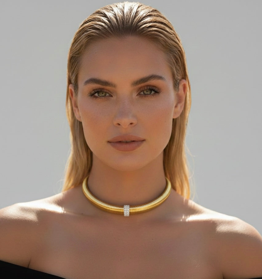 Stretch Zircon Necklace