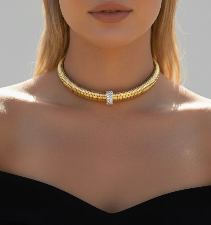 Stretch Zircon Necklace