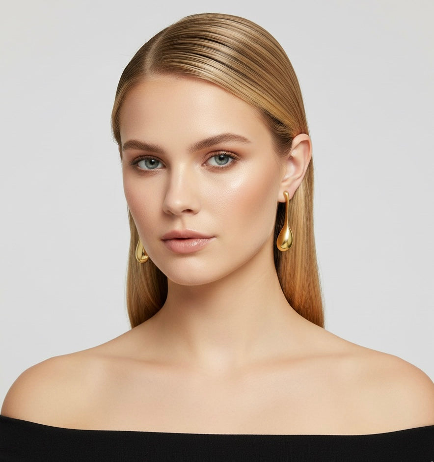 Long Water Drop Earrings