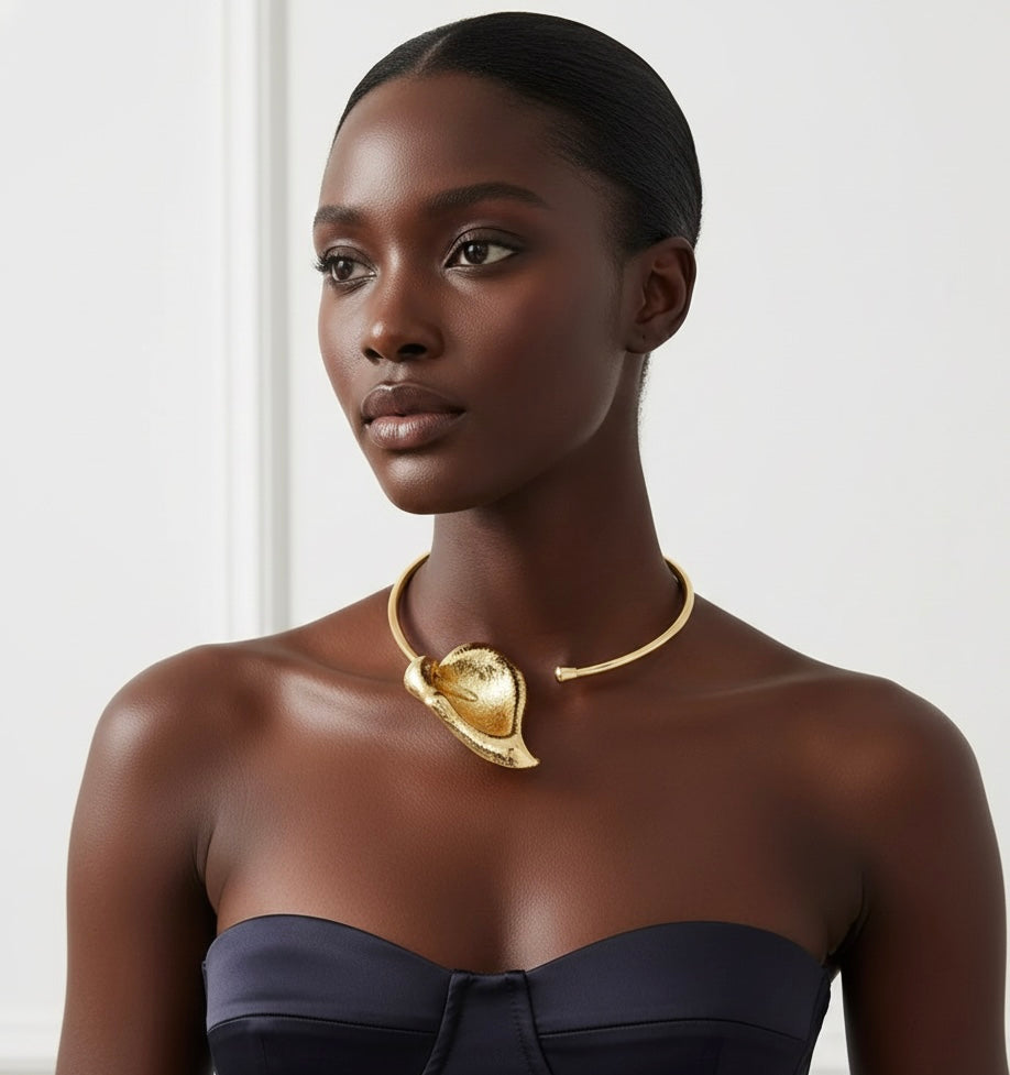 Orchid Flower Shape Necklace