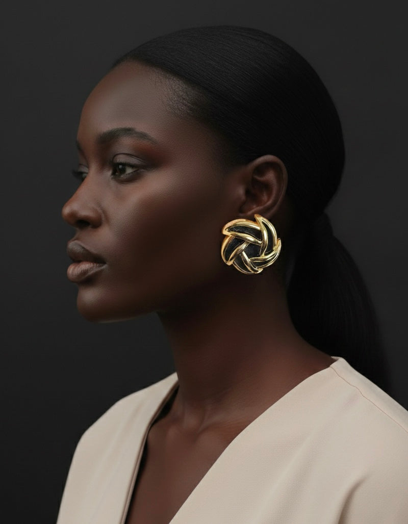 Spiral Flower Earrings