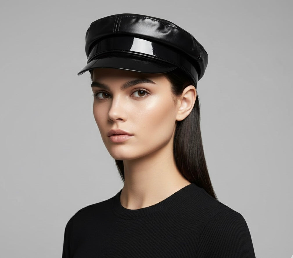 Newsboy Leather Cap Hat