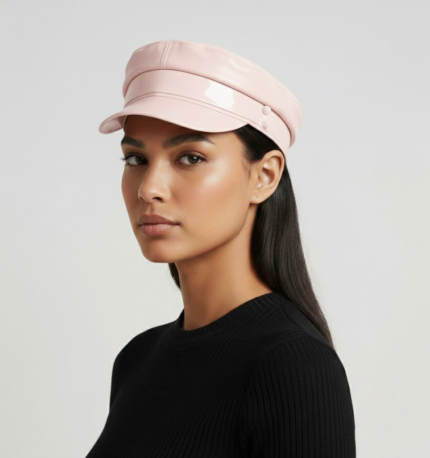 Newsboy Leather Cap Hat