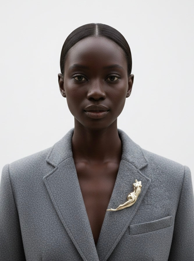 Body Sculpture Pin Brooch