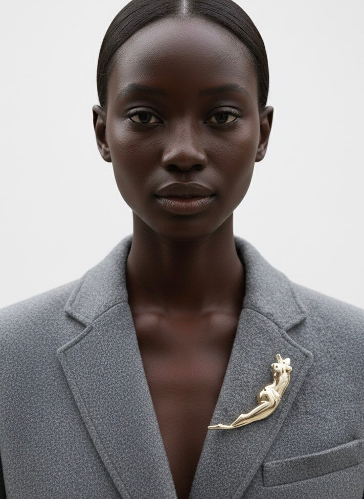 Body Sculpture Pin Brooch