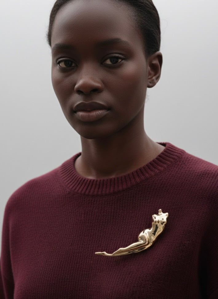 Body Sculpture Pin Brooch
