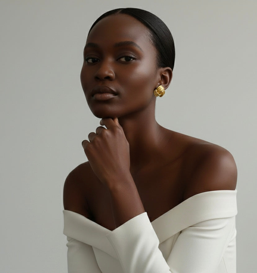 Circle Twist Knot Earrings