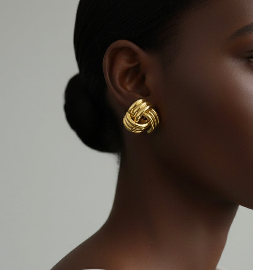 Circle Twist Knot Earrings