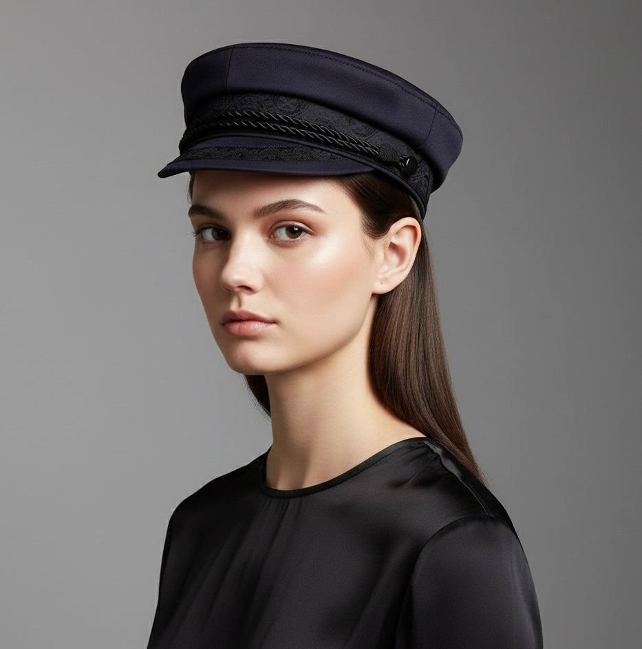 Embroidery Navy Cap Hat