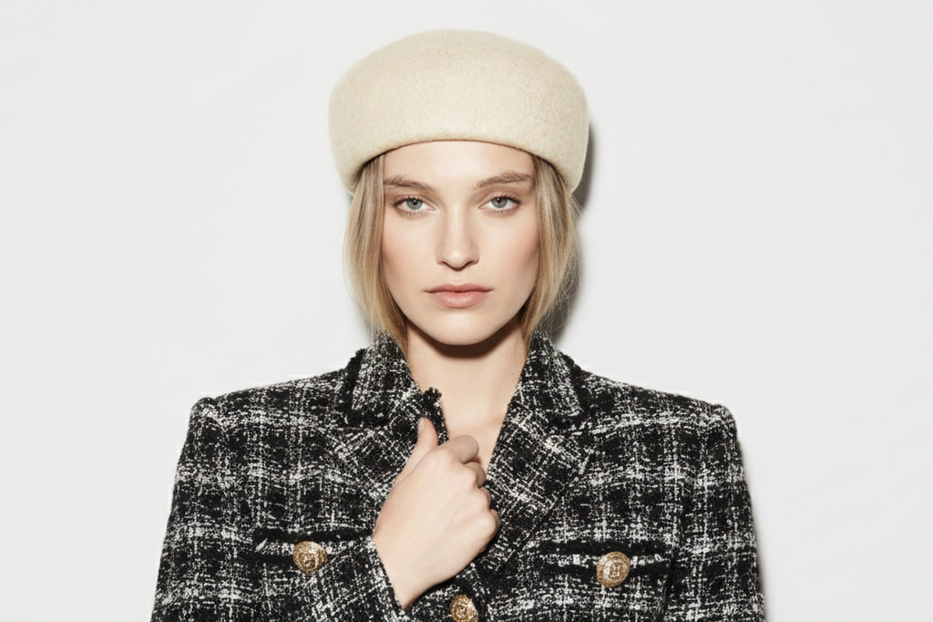 Pillbox Wool Hat