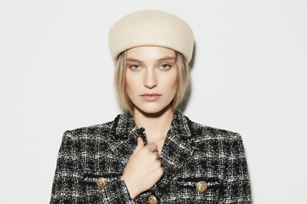 Pillbox Wool Hat