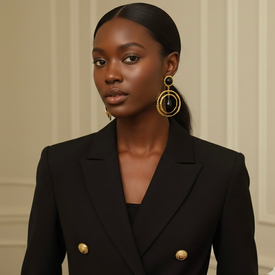 Dangle Drop Stone Earrings