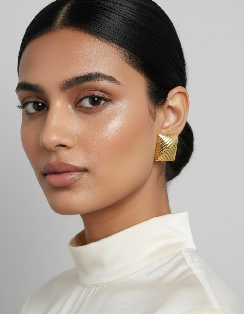 Rectangular Striped Earrings