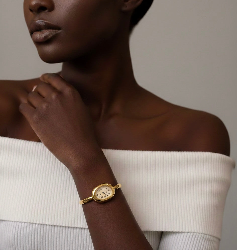 Oval Gold Watch