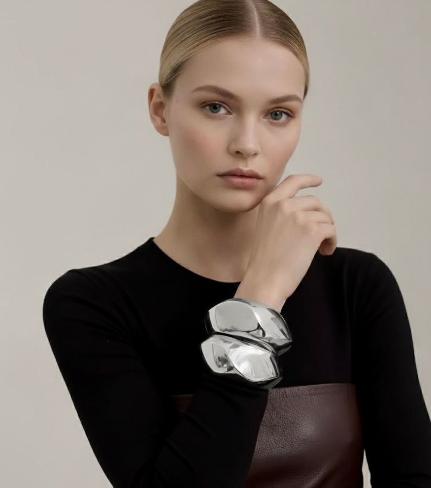 Statement Open Bangle Bracelet