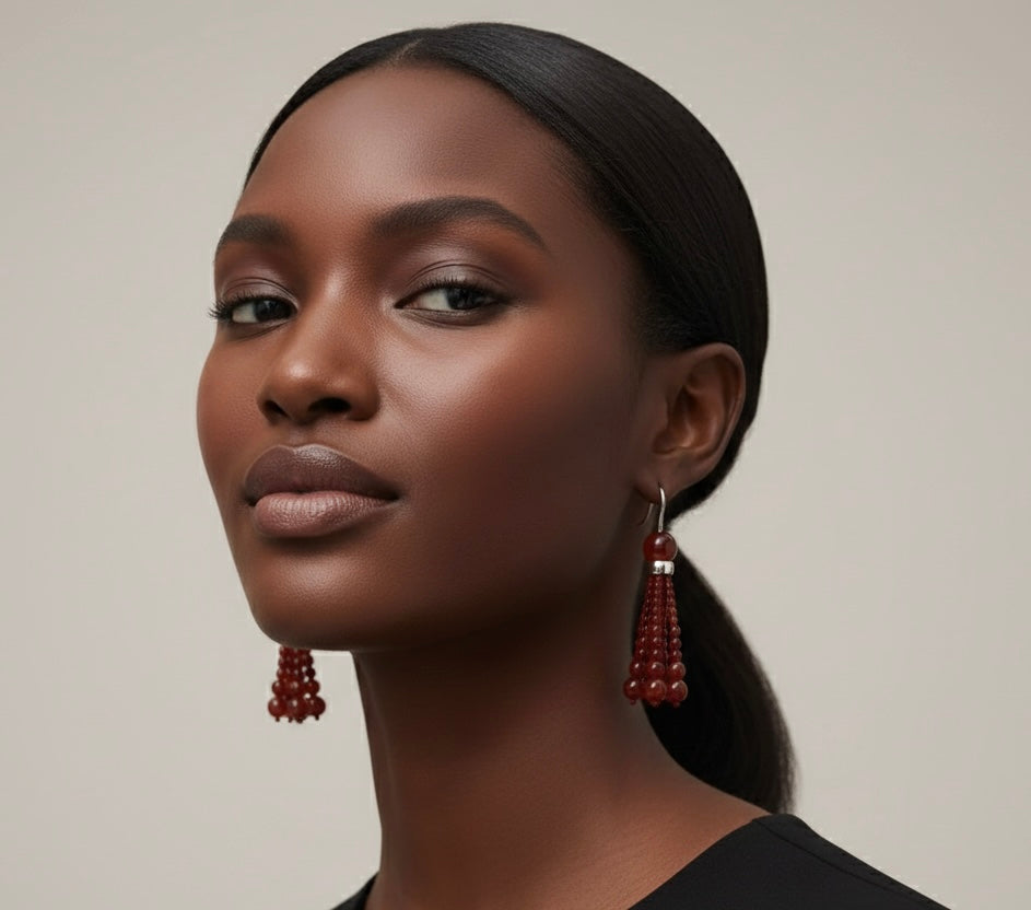 Agate Tassel Earrings