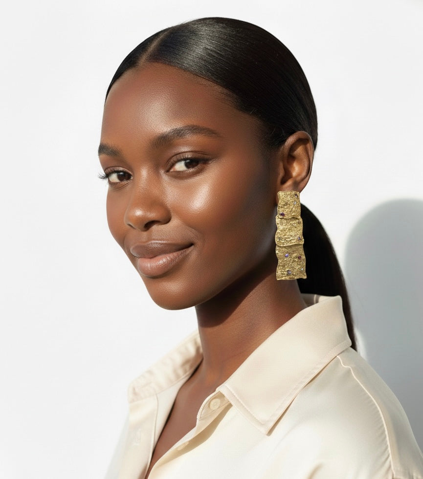 Geometric Texture Earrings