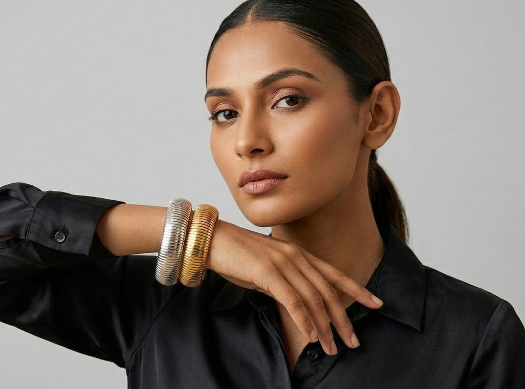 Elastic Metal Bangles