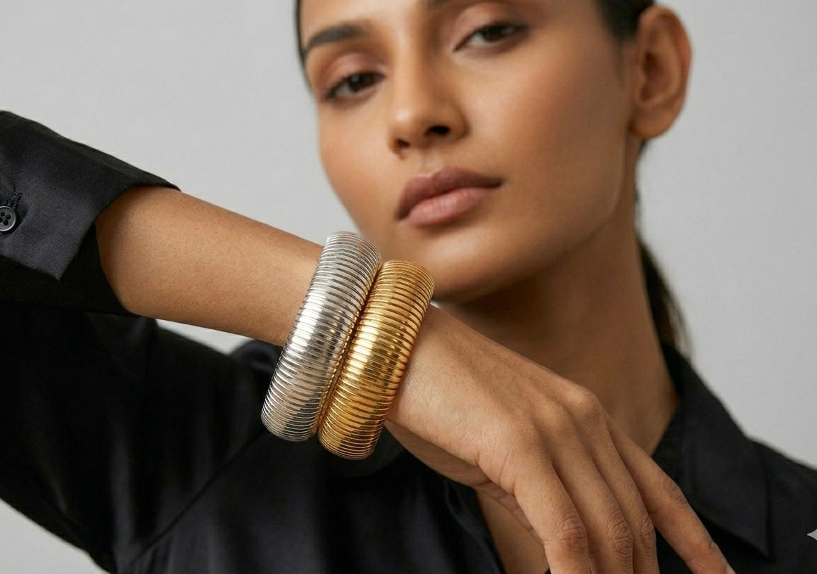 Elastic Metal Bangles