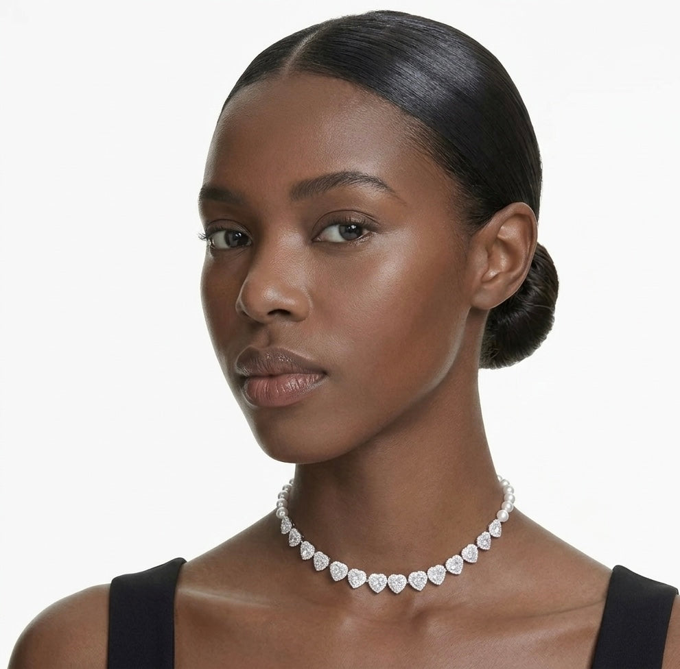 Heart shape zircon necklace