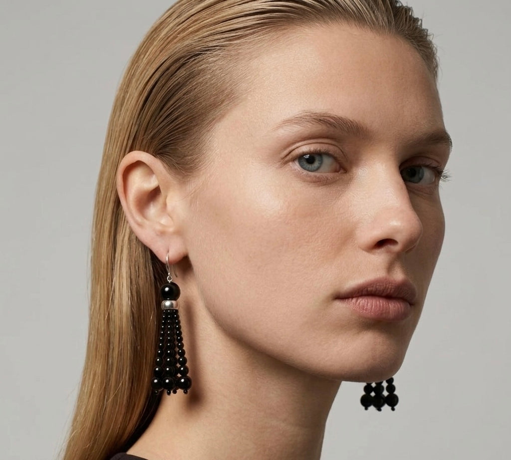 Agate Tassel Earrings