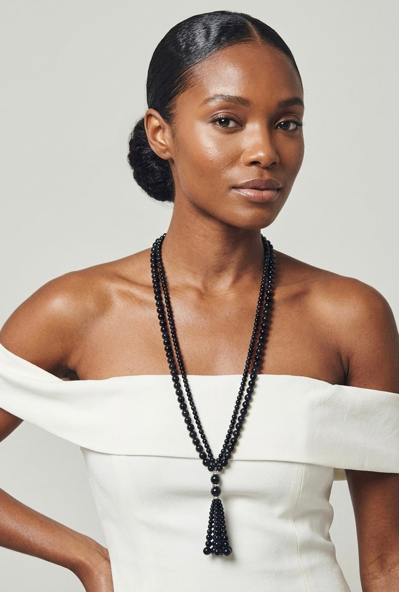 Agate Tassel Necklace