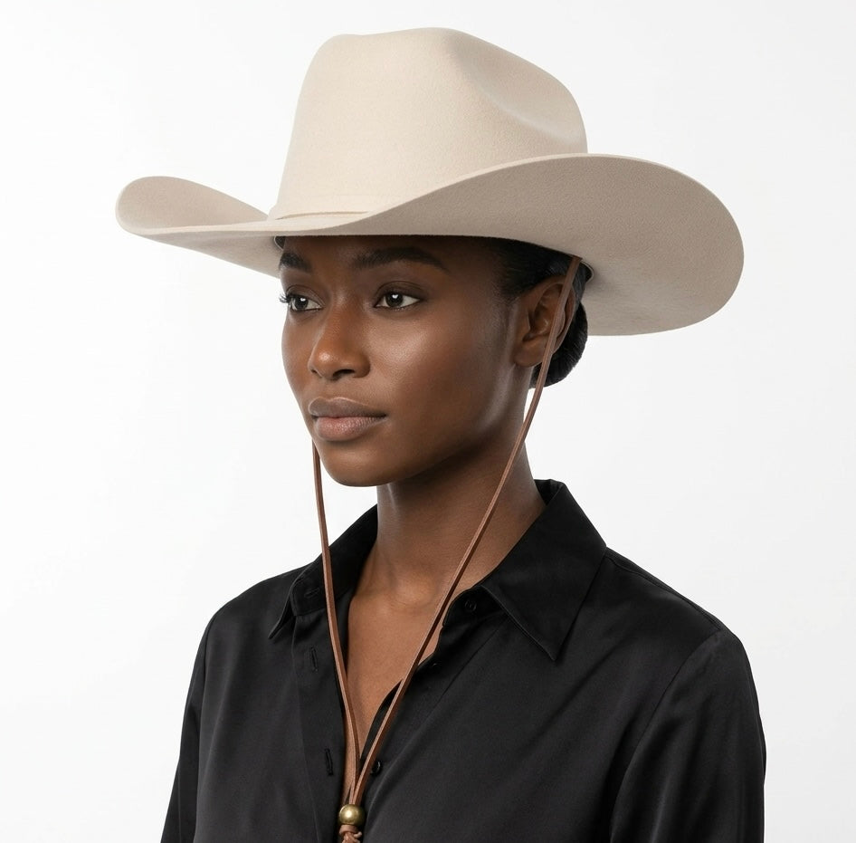 Wool Cowboy Hat With Strap