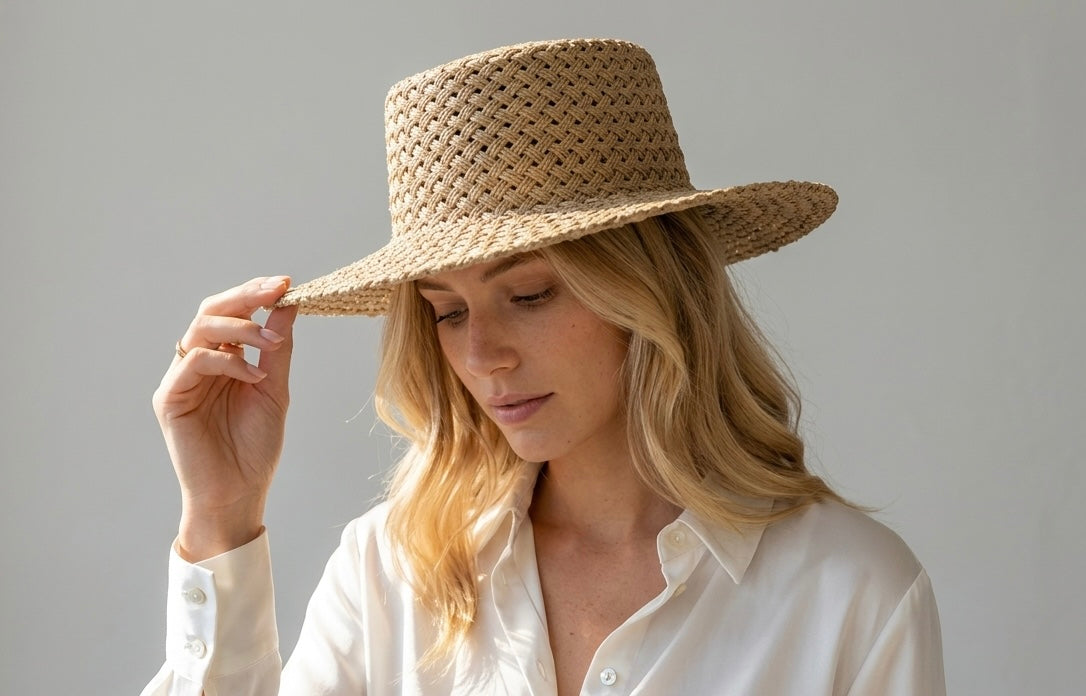 Natural Salted Grass Sun Hat