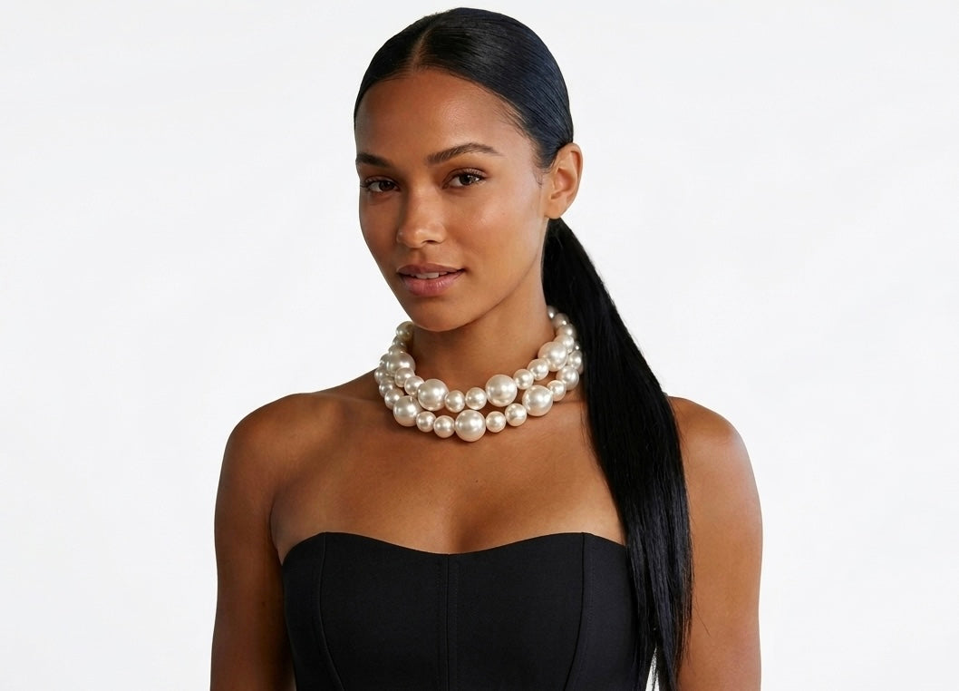 Double Layer Pearl Necklace
