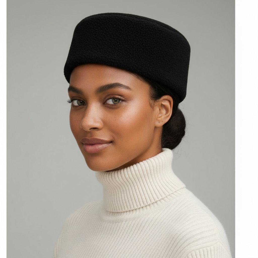 Pillbox Wool Hat