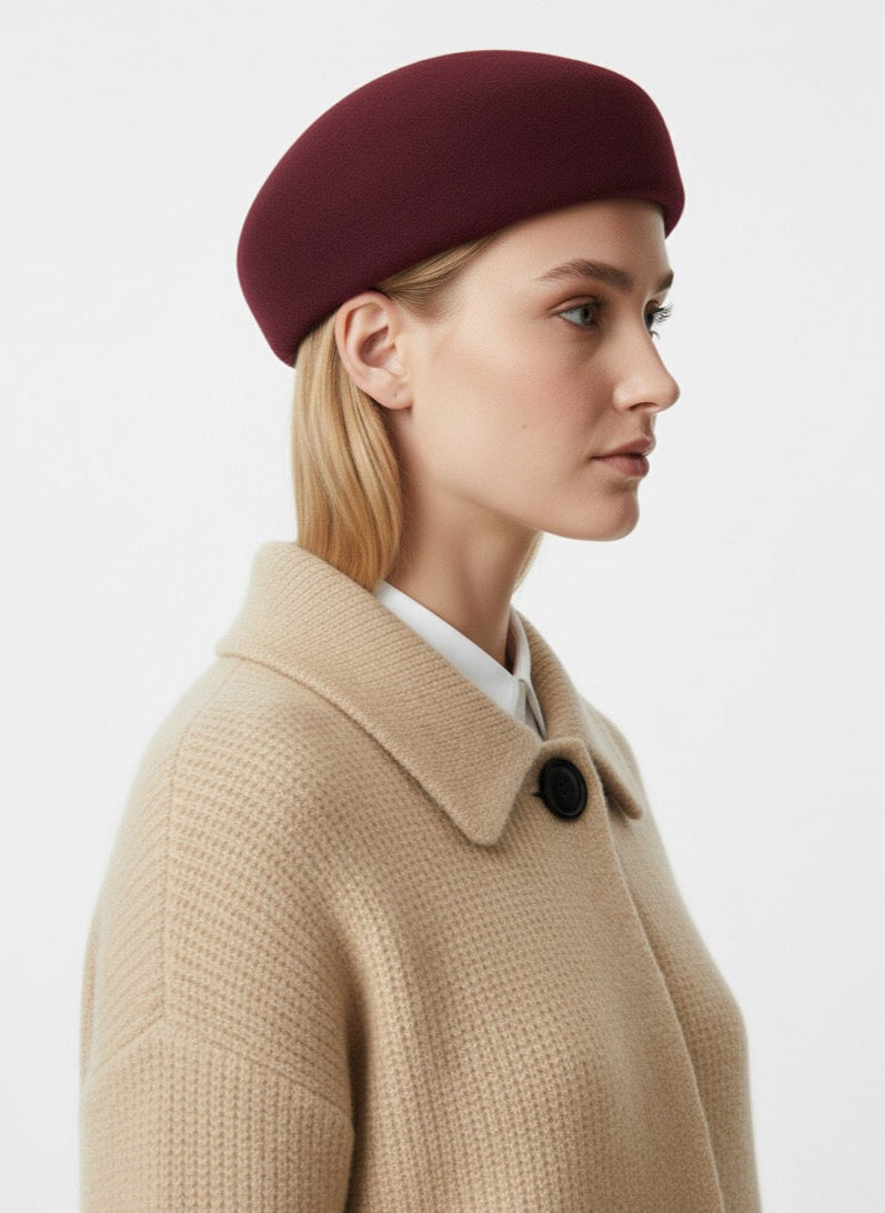 Wool Beret Pillbox Hat