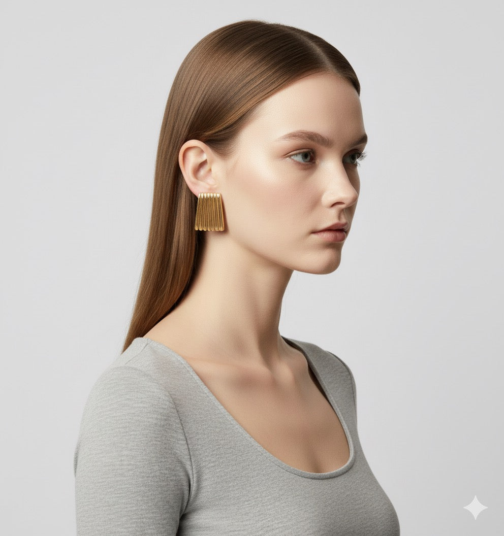 Stripped Rectangular Earrings