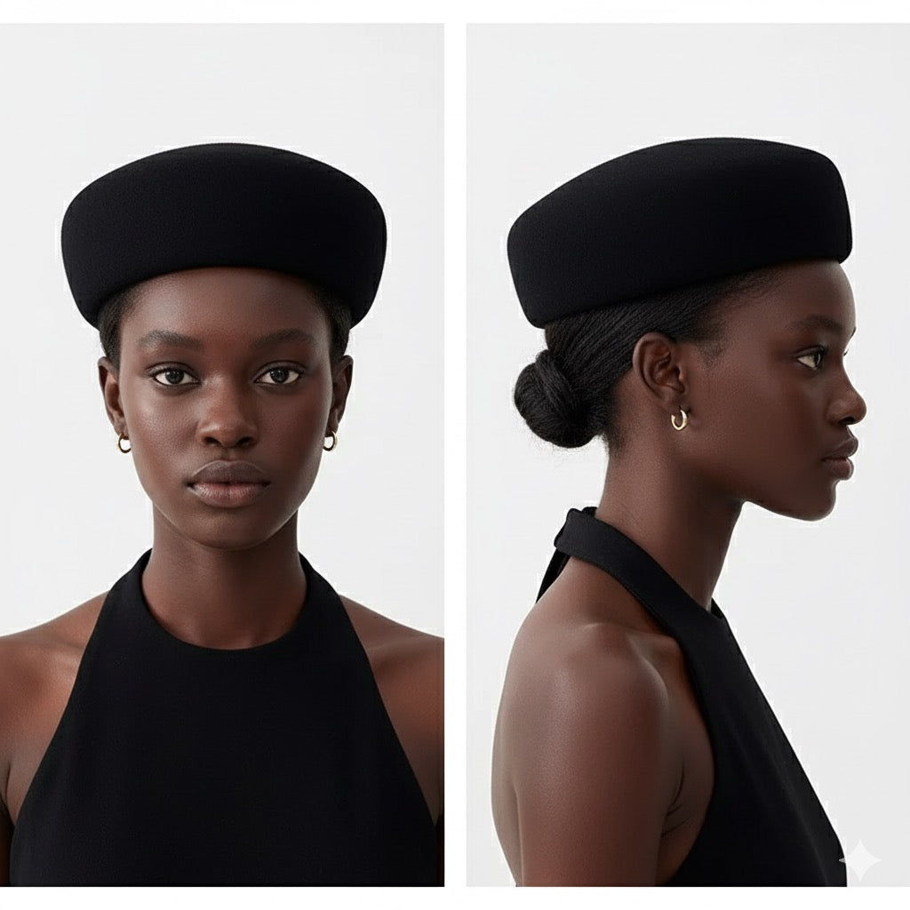 Wool Beret Pillbox Hat