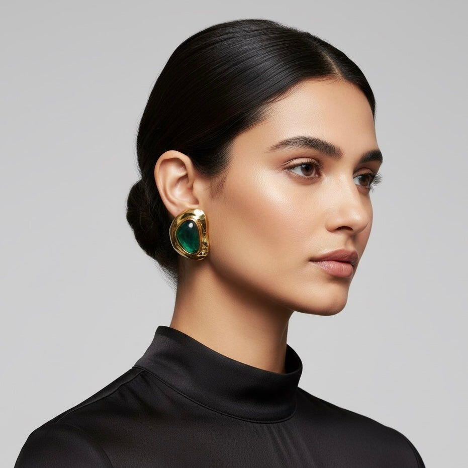 Green Stone Earrings