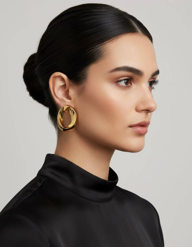 Organic Circle Earrings